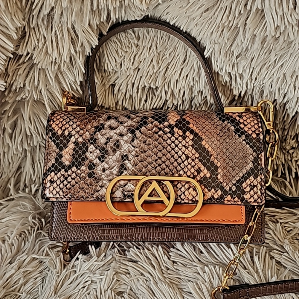 Aldo new without tags brown and orange crossbody.